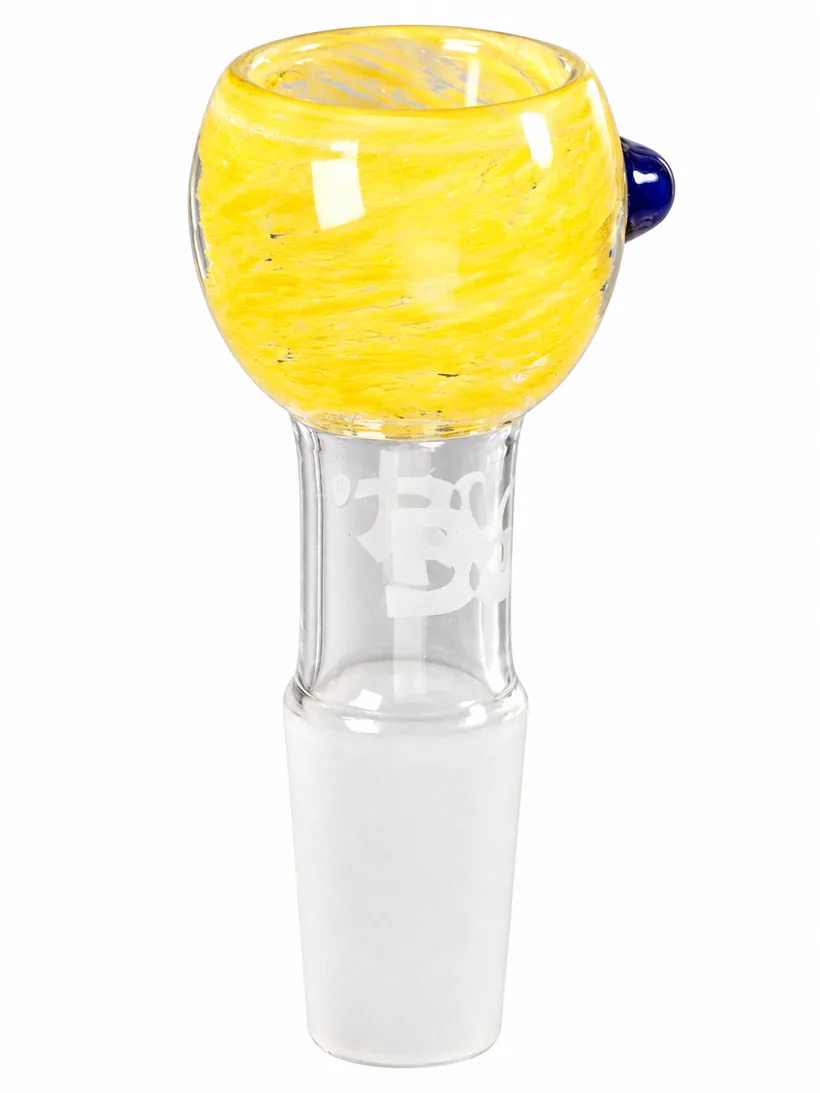 Boost Fumed bowl Yellow glass bowl, on white