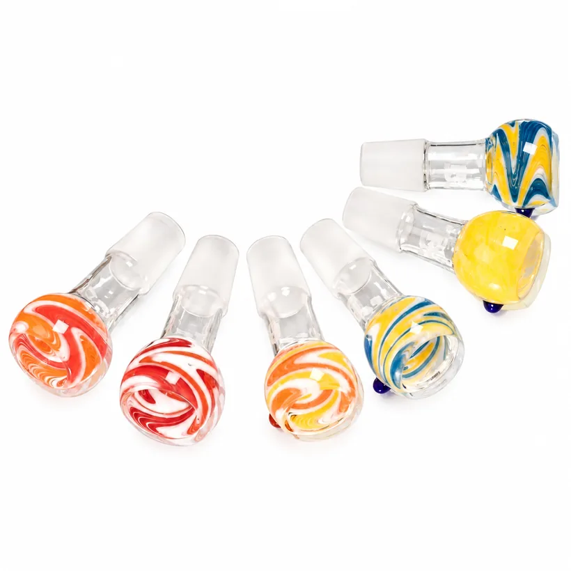 Boost Swirl bowl, mixed colours glass bowl, on white