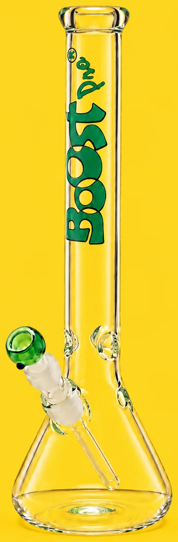 Boost Pro Beaker 44 Green glass bong