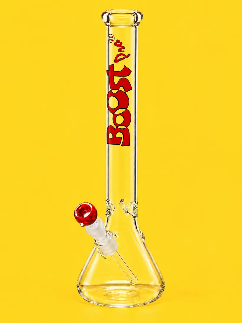 Boost Pro Beaker 44 Red glass bong